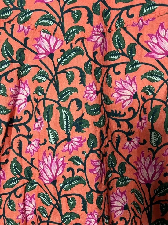 Sundance Willow 100% Linen Floral Snap Button-Down Shirt Southwestern Bohemian - Picture 10 of 12